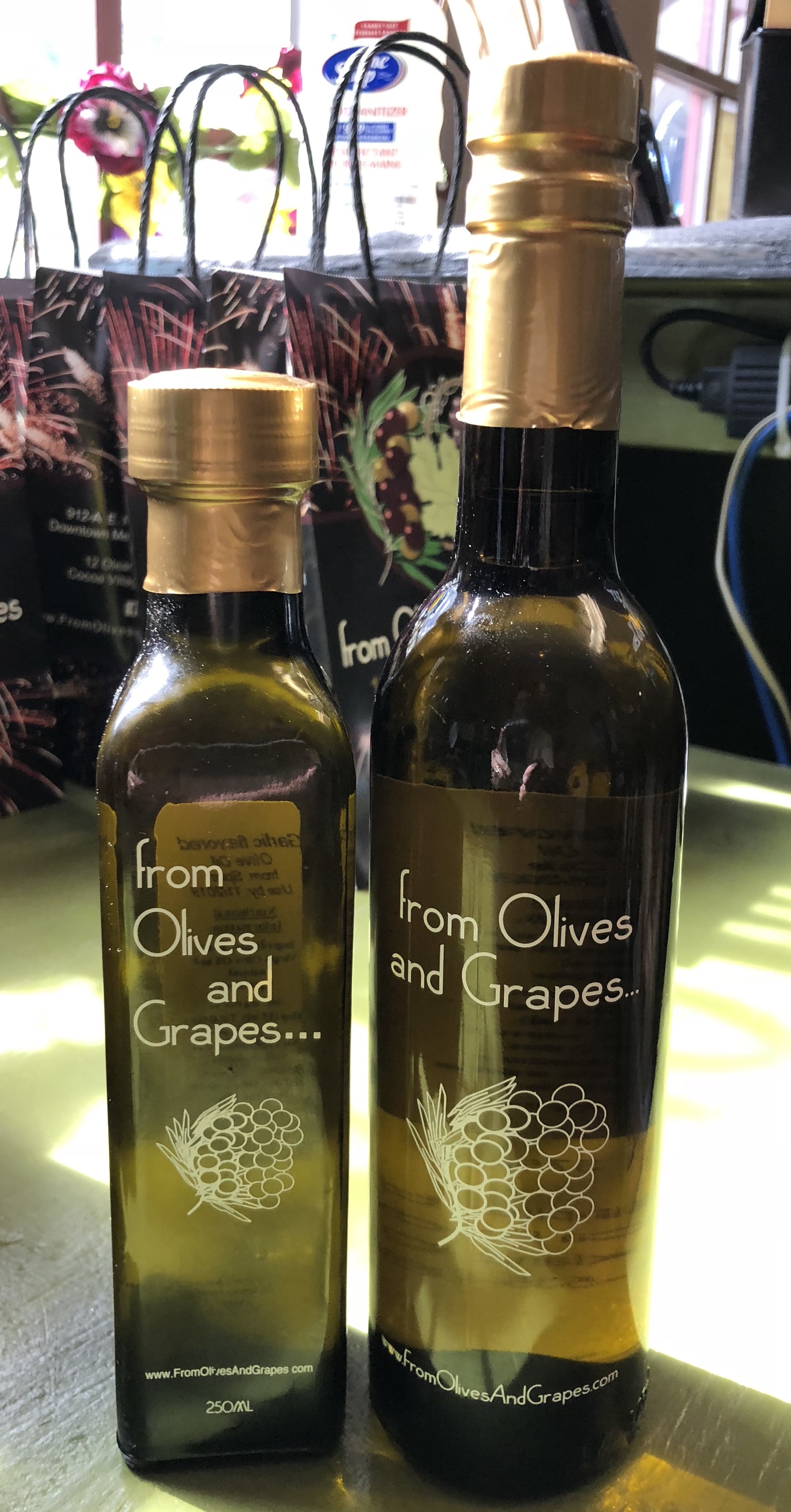 Tuscan Herbflavored Extra Virgin Olive Oil From Olives and Grapes