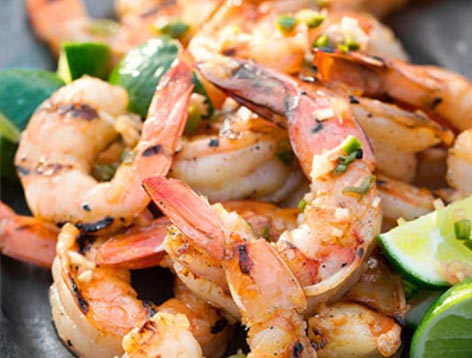 Grilled Shrimp With Garlic Oil