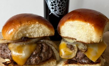 Cheeseburger with Green Chili Olive Oil